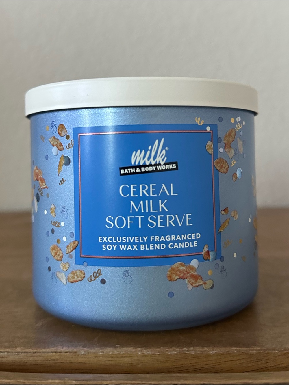 NEW Bath & Body Works MILK Cereal Milk Soft Serve 3 wick Candle NEW